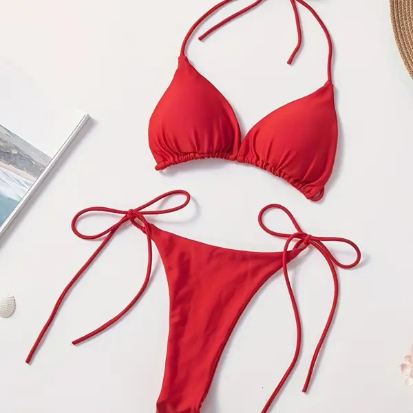 2-Piece Bikini Set for Women – Halter Bra