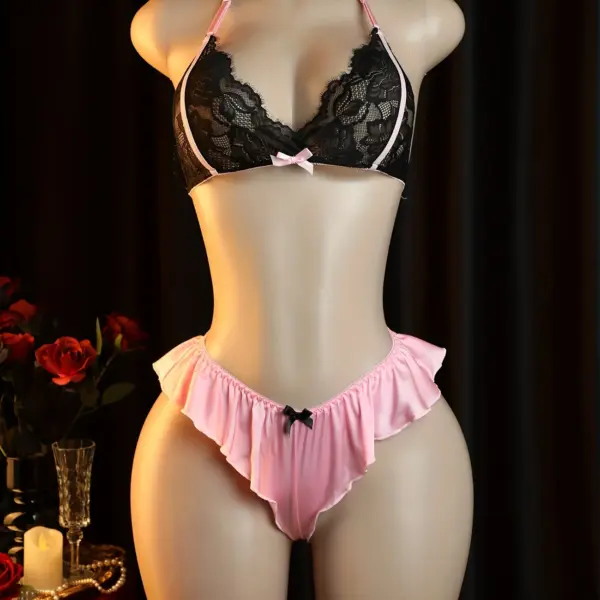 Erotic Costume for Women, Lace Sexy Lingerie Set, Alluring Bikini Set