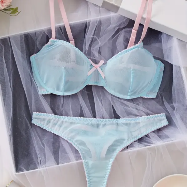 Thin Shoulder Strap Design Lingerie Set – Bra and Panties